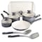 Spice By Tia Mowry 10 Piece Ceramic Nonstick Aluminum Cookware Set in Charcoal 87071.10R - alternate 1