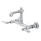 Kingston Brass Double-Handle Wall Mount Bathroom Faucet, Polished Chrome KS7251PL - alternate 1
