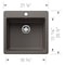 Blanco Liven SILGRANIT 21in Single Bowl Dual Mount Kitchen Sink - Volcano Gray 443232 - alternate 2
