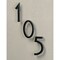 Hy-Ko Architectural Series 6'' Satin Black House Number One FM-6/1 - alternate 2