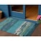 Homeroots 3' X 5' Teal Blue Abstract Washable Indoor Outdoor Area Rug 608753 - alternate 1