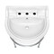 Whitehaus Collection 22 in Console Sink With Semi-Circular Bowl, Single Faucet Drilling, Brass Leg Supports and Overflow WHV022-L32-3H-C - alternate 7