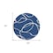 Homeroots 8' Navy Blue And Ivory Round Abstract Washable Indoor Outdoor Area Rug 597495 - alternate 3