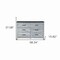 Homeroots 58" Gray Wood Six Drawer Double Dresser 564678 - alternate 5