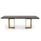 Homeroots 87" Black And Brass Rectangular Dining Table 486033 - alternate 1