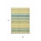 Homeroots 9' X 12' Yellow Denim Blue And Sky Blue Striped Washable Indoor Outdoor Area Rug 614861 - alternate 8