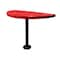 Leisure Craft Perforated Semi-Circle Pedestal Table, Portable, 30"H, Red STAB30-PERF-RED - alternate 1