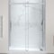 Anzzi 76'' x 45-48'' Sliding Frameless Shower Door in Brushed Nickel with Right Drain Alcove Shower Base SD-5901103R-BN - alternate 1
