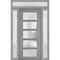 Vdomdoors Front Exterior Prehung FiberGlass Door Frosted Glass / Manux 8002 Grey Ash / 2 Sidelight and Transo MANUX8002EXD-SS-W16+36+16 x H80+14-RH - alternate 3