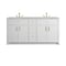 James Martin Vanities Bellshire 72" Double Vanity, Bright White w/ 3 CM Lime Delight Silestone Top 660-V72-BW-3LDL - alternate 1