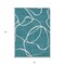 Homeroots 5' X 8' Teal Blue And Ivory Abstract Washable Indoor Outdoor Area Rug 597524 - alternate 7