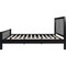 Homeroots Black Slat Back Solid Wood King Bed Frame 523633 - alternate 6