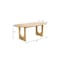 Homeroots 79" Natural Solid Wood Double Pedestal Base Oval Dining Table 712143 - alternate 3