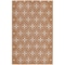 Homeroots 4' X 6' Copper Geometric Indoor Outdoor Area Rug 572561 - alternate 1