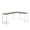 Homeroots 66" Gray and White L Shape Computer Desk 491513 - alternate 3