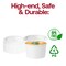 Smarty Had A Party 8 oz. Squat Paper Soup Cups with Lids, 2000PK 608CS-CASE - alternate 4