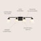 Jonathan Y Staunton 33" 4-Light Farmhouse Cottage Metal LED Vanity Light w/Frosted Glass Shades, Oil Rubbed Bron JYL7525A - alternate 7
