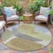 Homeroots 8' Fern Green And Gray Round Abstract Washable Indoor Outdoor Area Rug 632157 - alternate 5