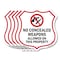 Signmission Concealed Carry Shield Sign No Concealed, 12 inch X 12 inch, Aluminum Metal Sign, 5PK SHI-A-5Pack-12-372 - alternate 1