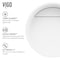 Vigo Starr Modern White Matte Stone 15 in. L x 15 in. W x 5 in. H Round Vessel Bathroom Sink VG04018 - alternate 4