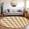 Homeroots 8' Orange And Ivory Round Polka Dot Washable Indoor Outdoor Area Rug 595261 - alternate 6