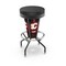 Holland Bar Stool Co Lighted Calgary Flames 30" Swivel Bar Stool L500030CalFlaBlkVinyl - alternate 3