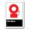 Signmission Fire Alarm 7inx10in Plastic Safety Sign ansi osha, 7" L, 10" H, ANSI-710 Fire Alarm ANSI-710 Fire Alarm - alternate 5