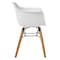 Homeroots Set Of Four White And Brown Heavy Duty Plastic And Wood Juvenile Side Chairs, 4PK 554664 - alternate 7