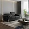 Homeroots 75in Gray And Silver Italian Leather Loveseat 477562 - alternate 4