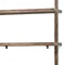 Homeroots 72" Light Brown Wood Adjustable Four Tier Etagere Bookcase with Two Doors 717454 - alternate 4
