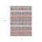 Homeroots 8' X 10' Burgundy And Silver Striped Washable Indoor Outdoor Area Rug 632206 - alternate 7