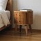 Homeroots 18" Natural Solid Wood Oval Two Drawer Nightstand 651547 - alternate 10