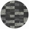 Homeroots 8' Black And Gray Round Geometric Washable Indoor Outdoor Area Rug 604853 - alternate 6