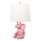 Jonathan Y Kairi 21" Modern Shabby Chic Resin/Iron Happy Elephant LED Kids' Table Lamp with Phone Stand, Pink JYL4060B - alternate 1