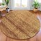 Homeroots 8' Khaki And Beige Round Geometric Washable Indoor Outdoor Area Rug 630503 - alternate 4