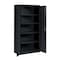 Hirsh Storage Cabinet, 72 in H, 36 in W, 18 in D, Recessed Twist, Keyed, Black, 4 Shelves 22005 - alternate 10