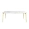 Homeroots 71" White and Gold Marble and Metal Dining Table 534373 - alternate 7