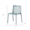 Homeroots Set of Two Baby Blue Heavy Duty Plastic Outdoor Stacking Dining Chairs, 2PK 565267 - alternate 5