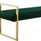 Homeroots 48" Hunter Green and Gold Upholstered Velvet Bench 530649 - alternate 5
