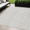 Homeroots 5' X 8' Ivory And Beige Striped Washable Indoor Outdoor Area Rug 583433 - alternate 1