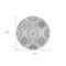 Homeroots 8' Gray Charcoal And Brown Round Medallion Washable Indoor Outdoor Area Rug 589610 - alternate 5