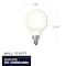 Bulbrite 40w G16 Milky Dimmable (E12) Candelabra Scrw Bse Decorative Filament Milky LED Lght Bulb, 2700K, 3PK 861577 - alternate 7