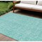 Homeroots 9' X 12' Teal Blue And Ivory Floral Washable Indoor Outdoor Area Rug 581886 - alternate 1