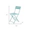 Homeroots Set of Two Teal Blue Aluminum Outdoor Folding Dining Chairs 606525 - alternate 6