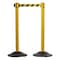Us Weight Heavy Duty Yellow Premium Steel Stanchion with 7.5-Foot Caution Retractable Belt, 2PK U2104CYB2 - alternate 1