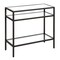 Homeroots 24" Black And Clear Glass And Steel End Table With Two Shelves 544212 - alternate 4