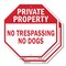 Signmission Private Property No Trespassing No, 6 inch X 6 inch, Plastic Sign, 2PK OC-P-2PACK-6-158 - alternate 1