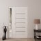 Vdomdoors Front Exterior Prehung Metal-Plastic Door, Manux 8415 White Silk, Side Sidelite Transom, Office Com MANUX8415EXD-WS-W36+14xH80-LH - alternate 2