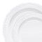Smarty Had A Party White Vintage Round Disposable Plastic Dinnerware  Set (120 Dinner Plates+120 Salad Plates), 240PK 860WHVP-CASE - alternate 7