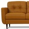 Homeroots 83" Orange Leather Sofa With Black Legs 491283 - alternate 5